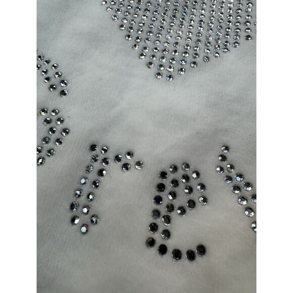 Juicy Couture Womens Zip Up Size L Forever 21 Velour Track Y2K Rhinestone Bling - Picture 13 of 15